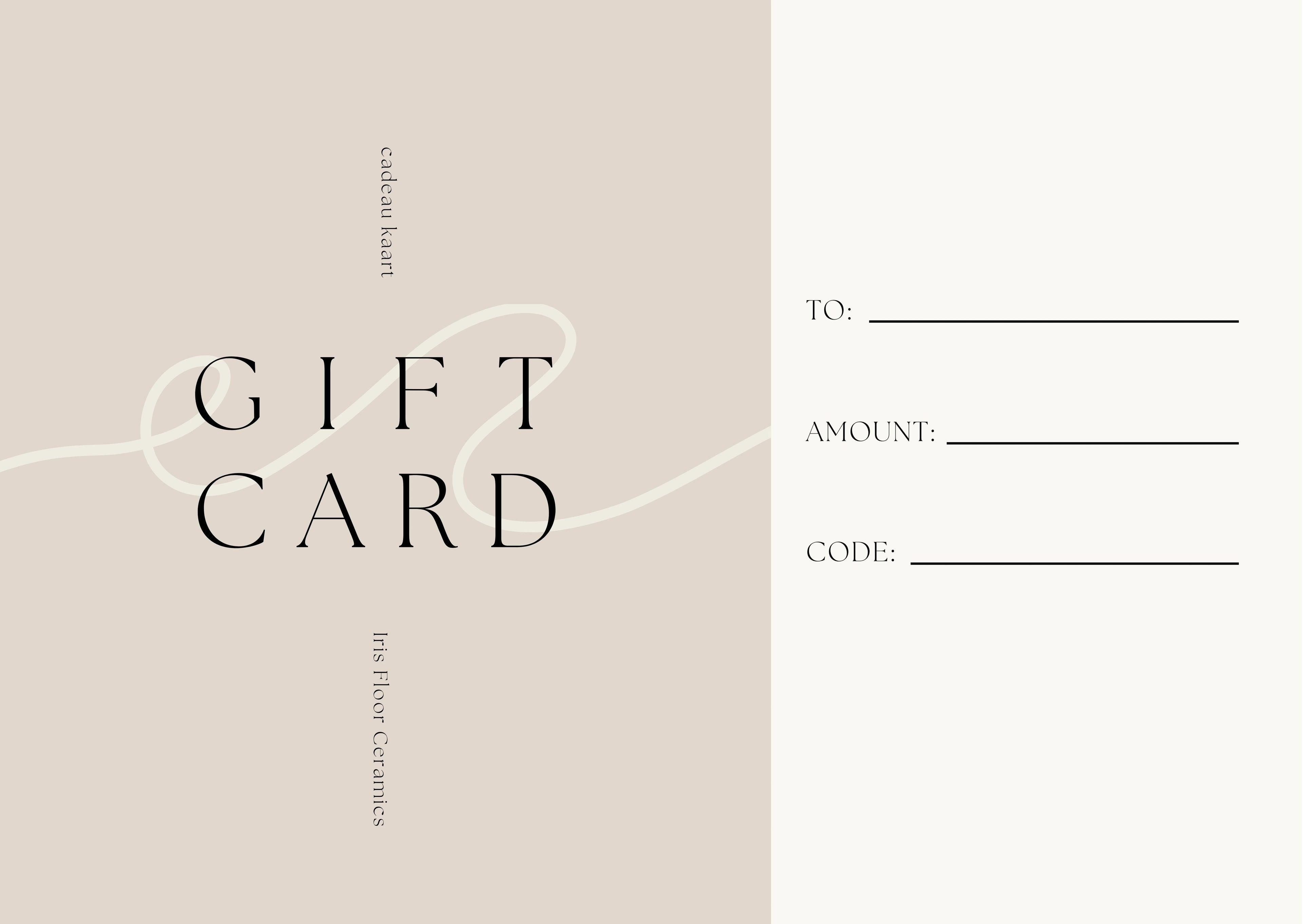 Iris Floor Ceramics Cadeaukaart